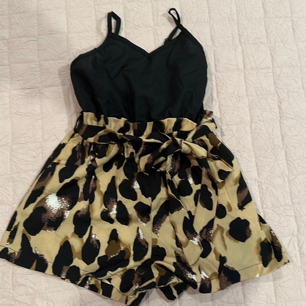 Animal print one piece